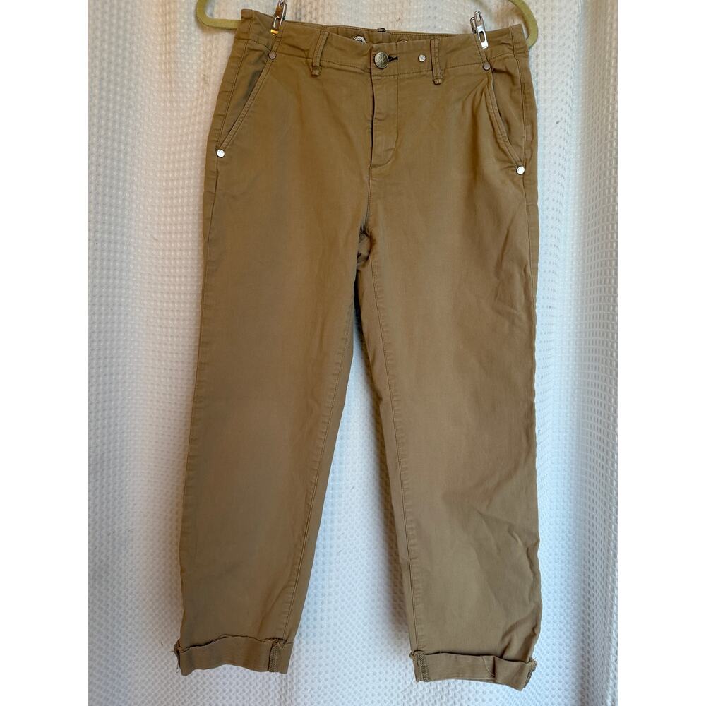 Rag & Bone Khaki Cropped Chino Pants | Size 26 | Tapered Ankle Fit
